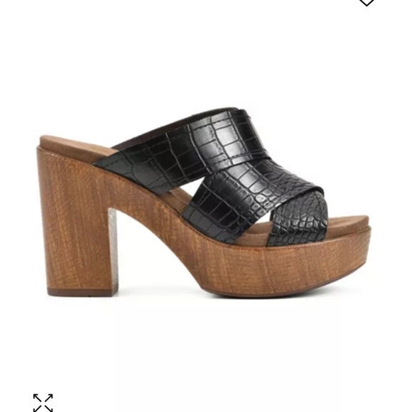 Platform Wood Heel Sandal SZ 10M - Picture 3 of 9